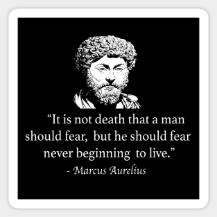 Marcus Aurelius quote on death Sticker